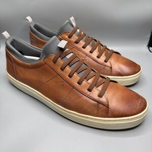 Martin Dingman Cameron Sneakers Mens 13M Whiskey Brown Leather Slip On 740235M *